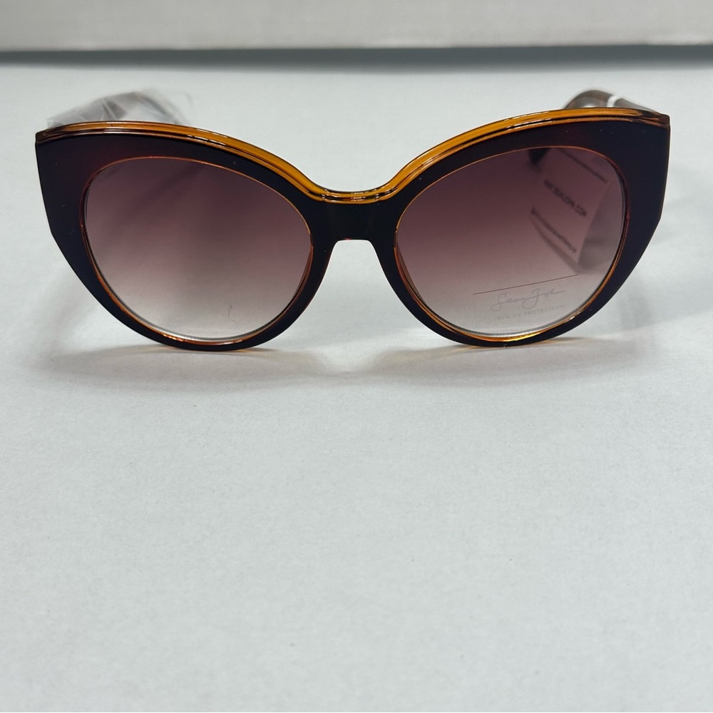 Sean John Sunglasses Burgundy Cat Eye SJS2034CE Women’s Oversized 604 New W/Tags